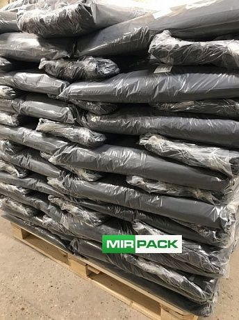 Мешки для мусора 240л, 120 мкм, ПВД, в пачках 50 шт, черные - Вид 5